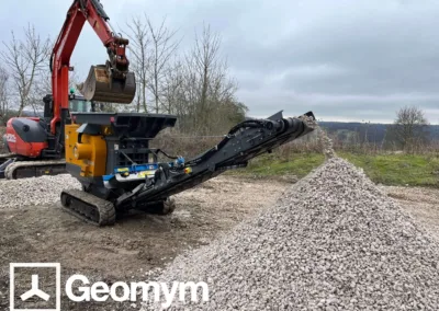 Machacadora móvil de escombro, piedra y hormigón