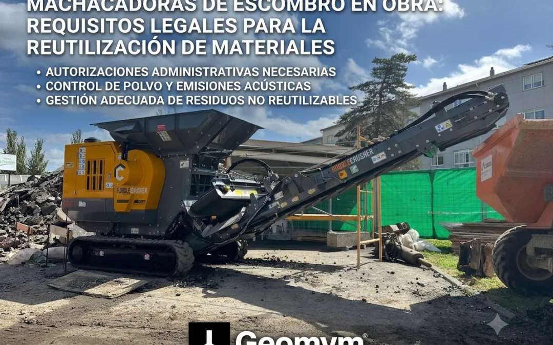 ¿Se puede machacar residuo en la propia obra? Lo que dice la ley sobre las plantas móviles de RCD
